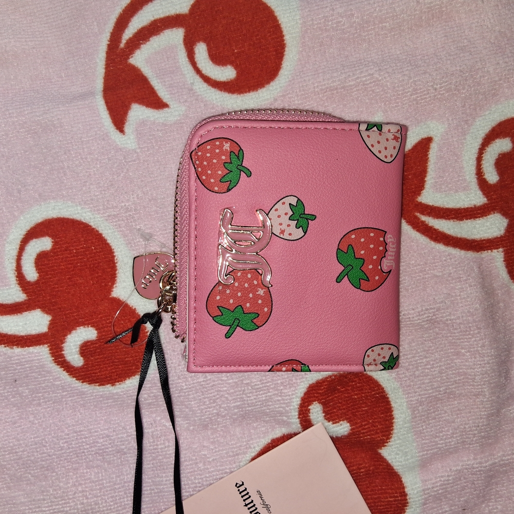 JC Pink Strawberry Print Wallet
